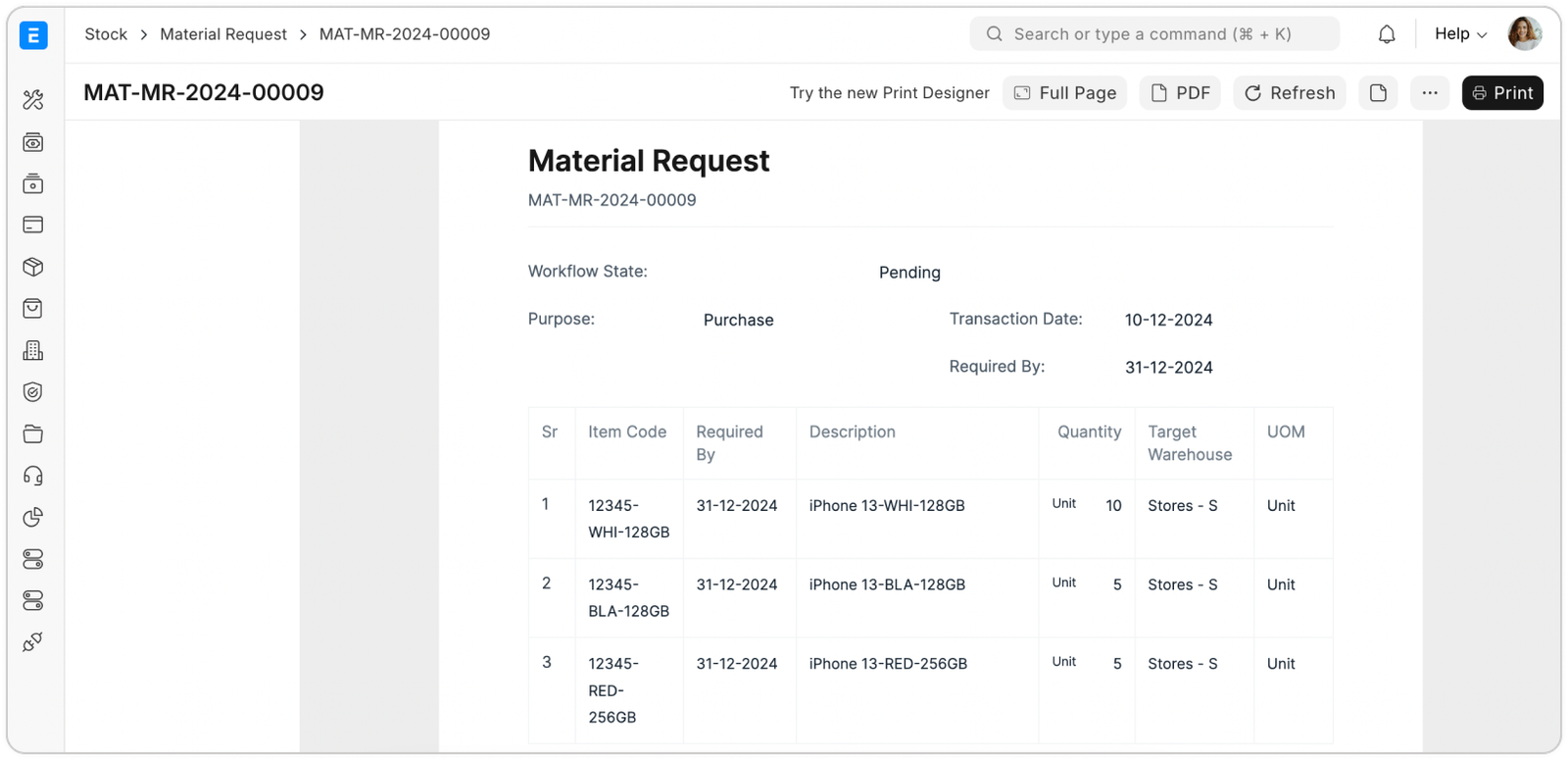 Material Requests & Auto-reorder